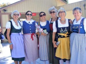 Women in Swiss Costume for Swiss National Day.