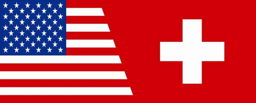 Large Swiss and USA Flag Logo