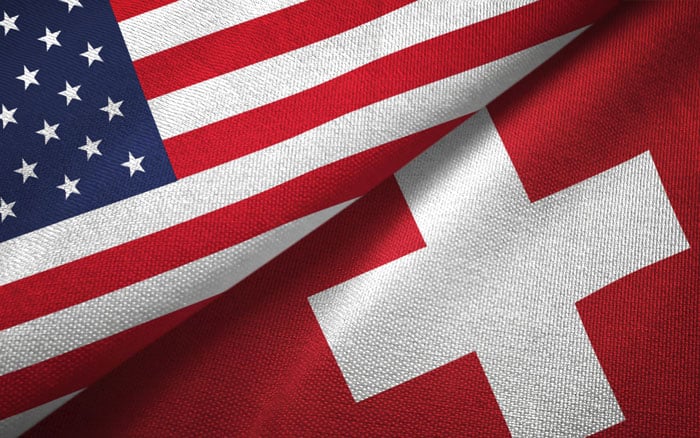 Swiss and US Flag together