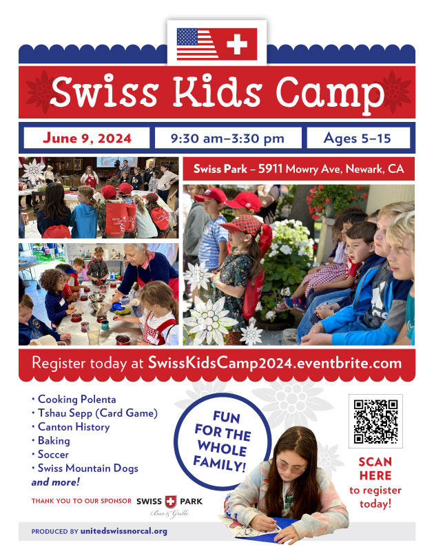 USSNC Swiss Kids Camp 2024 Event Flyer