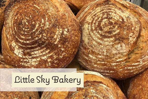 Image of rounds of backed bread by Little Sky Bakery