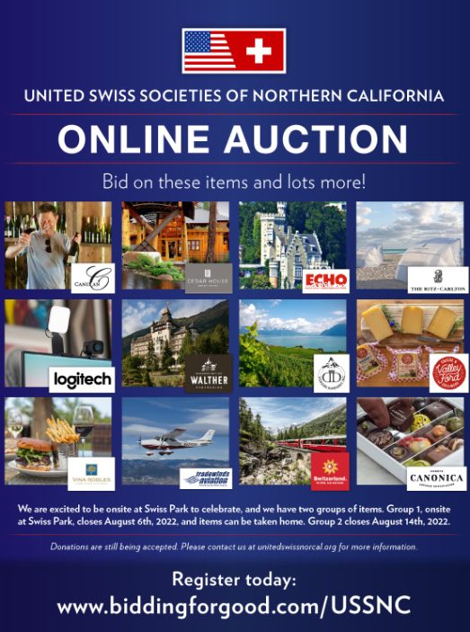 Swiss National Day Online Auction Flyer